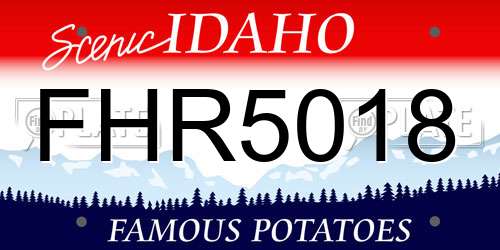 FHR5018 Idaho License Plate