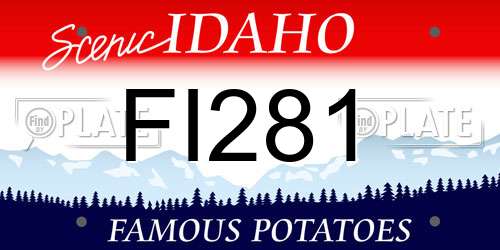 FI281 Idaho License Plate