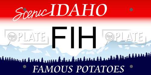 FIH Idaho License Plate
