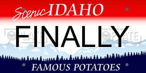 FINALLY Idaho License Plate