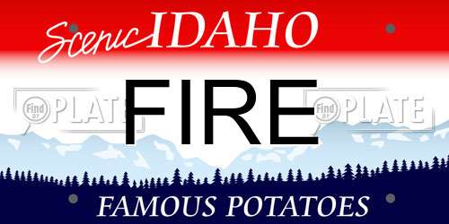 FIRE Idaho License Plate