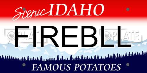 FIREBLL Idaho License Plate