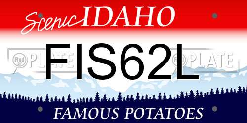 FIS62L Idaho License Plate