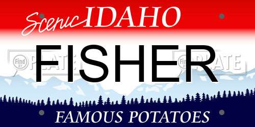 FISHER Idaho License Plate