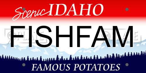 FISHFAM Idaho License Plate