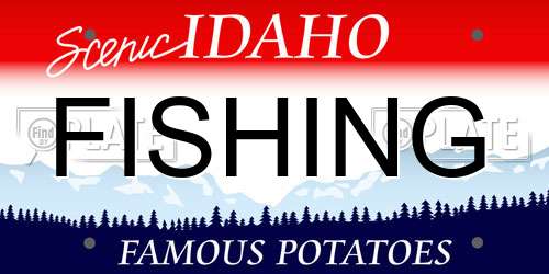 FISHING Idaho License Plate