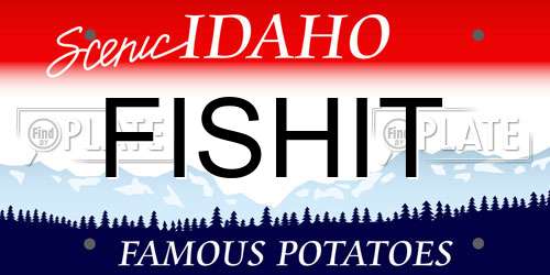 FISHIT Idaho License Plate
