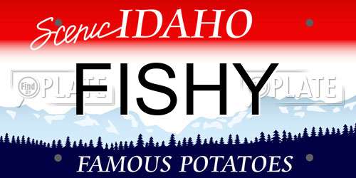 FISHY Idaho License Plate