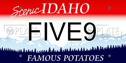 FIVE9 Idaho License Plate