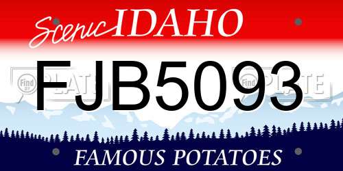 FJB5093 Idaho License Plate