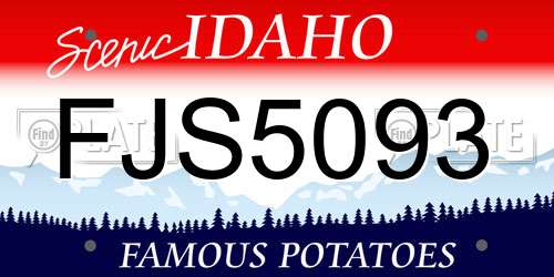 FJS5093 Idaho License Plate