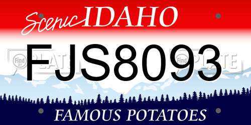 FJS8093 Idaho License Plate