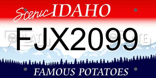 FJX2099 Idaho License Plate