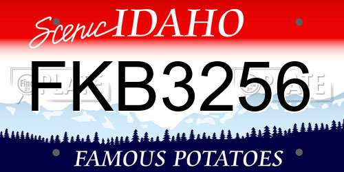 FKB3256 Idaho License Plate