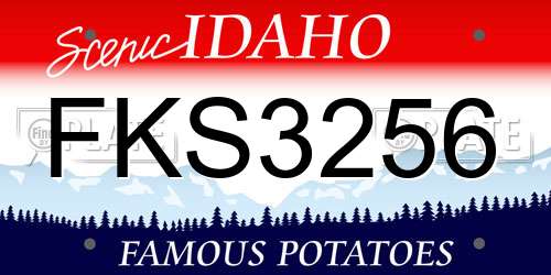 FKS3256 Idaho License Plate