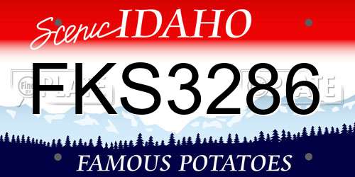 FKS3286 Idaho License Plate