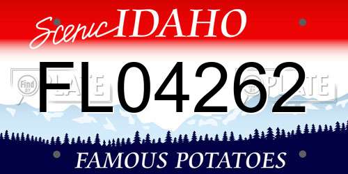 FL04262 Idaho License Plate