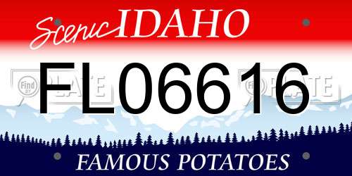 FL06616 Idaho License Plate