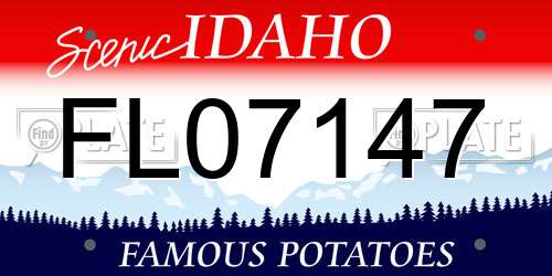 FL07147 Idaho License Plate