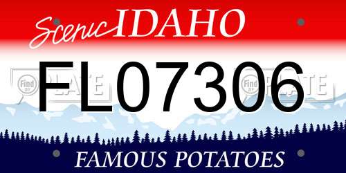 FL07306 Idaho License Plate