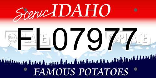 FL07977 Idaho License Plate