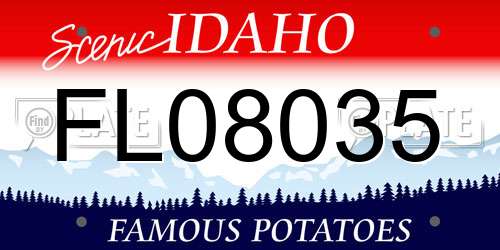 FL08035 Idaho License Plate
