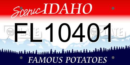 FL10401 Idaho License Plate