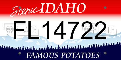 FL14722 Idaho License Plate