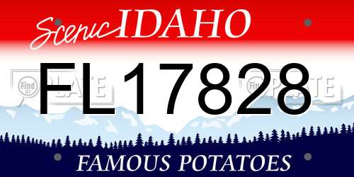 FL17828 Idaho License Plate