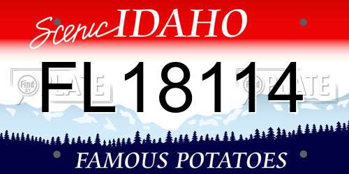 FL18114 Idaho License Plate