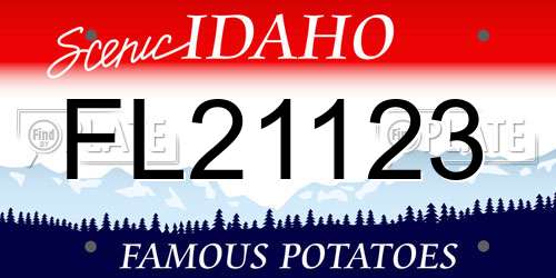 FL21123 Idaho License Plate
