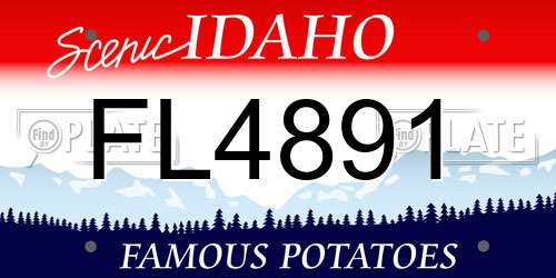FL4891 Idaho License Plate