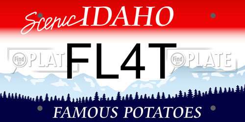 FL4T Idaho License Plate
