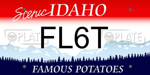 FL6T Idaho License Plate