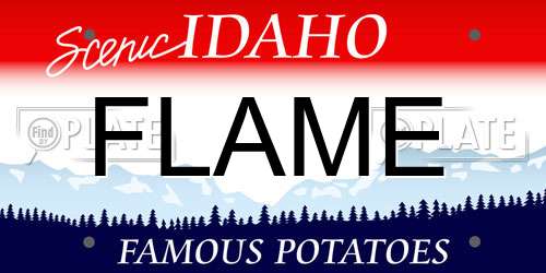 FLAME Idaho License Plate