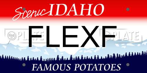 FLEXF Idaho License Plate