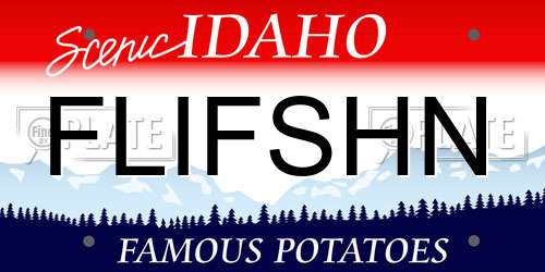 FLIFSHN Idaho License Plate