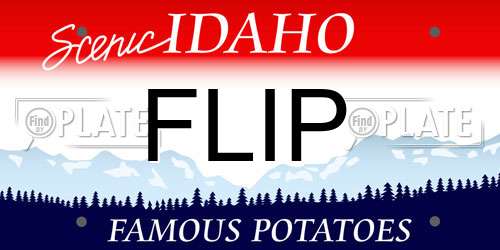 FLIP Idaho License Plate