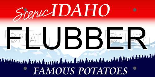 FLUBBER Idaho License Plate