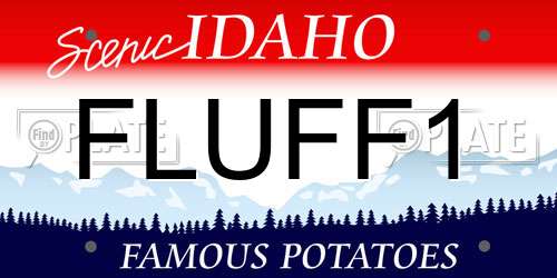 FLUFF1 Idaho License Plate