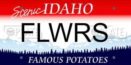 FLWRS Idaho License Plate