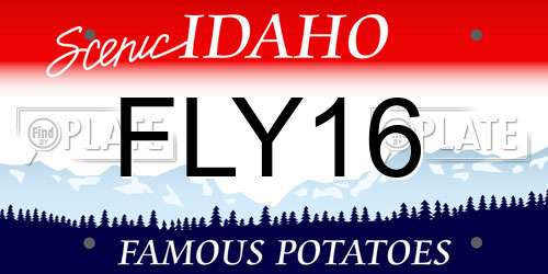 FLY16 Idaho License Plate