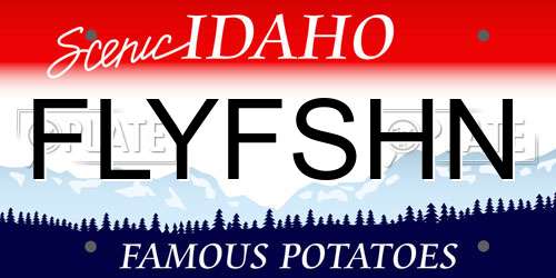 FLYFSHN Idaho License Plate