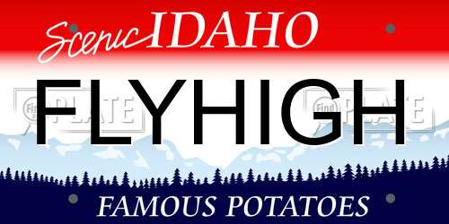 FLYHIGH Idaho License Plate