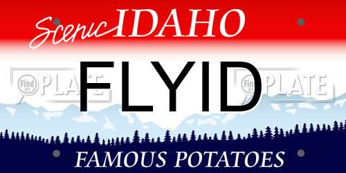 FLYID Idaho License Plate