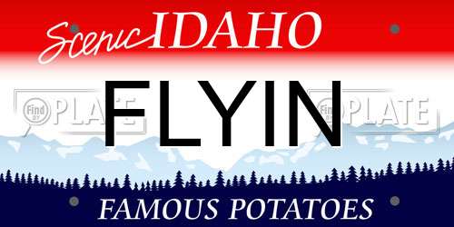 FLYIN Idaho License Plate