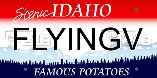 FLYINGV Idaho License Plate