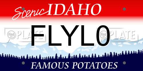 FLYL0 Idaho License Plate
