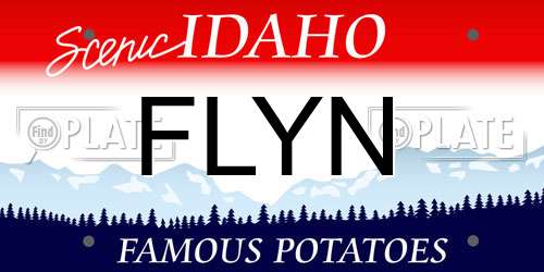 FLYN Idaho License Plate