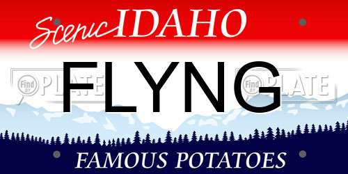 FLYNG Idaho License Plate